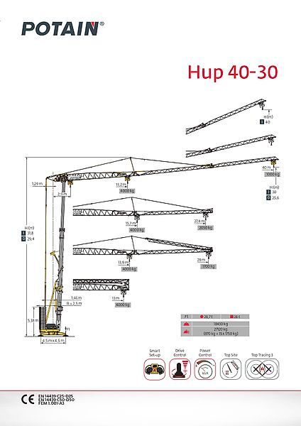 Potain HUP 40-30 grúa torre