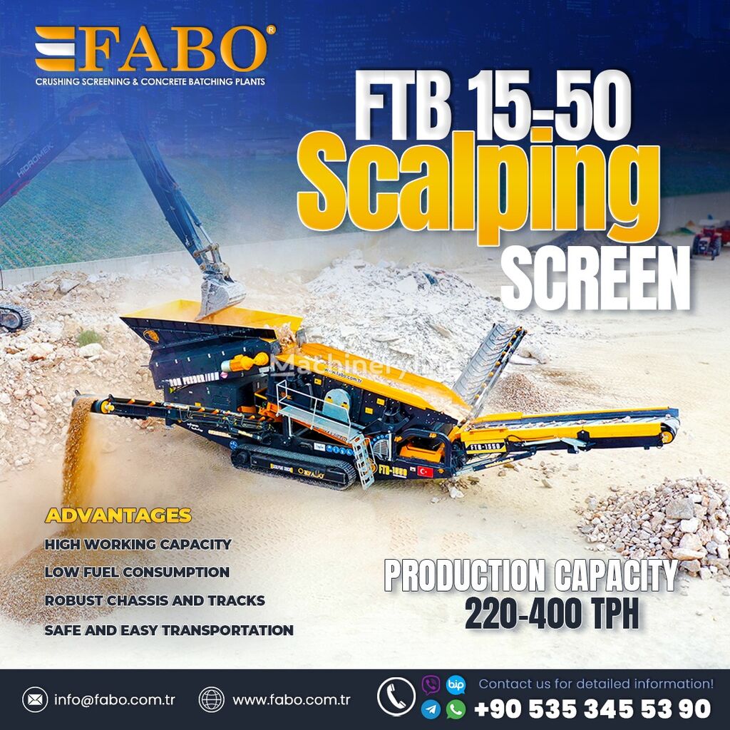 FABO FTB 15-50 MOBILE SCALPING SCREEN  planta trituradora nueva