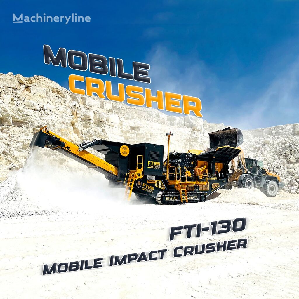 FABO FTI-130 MOBILE IMPACT CRUSHER 400-500 TPH | AVAILABLE IN STOCK planta trituradora nueva