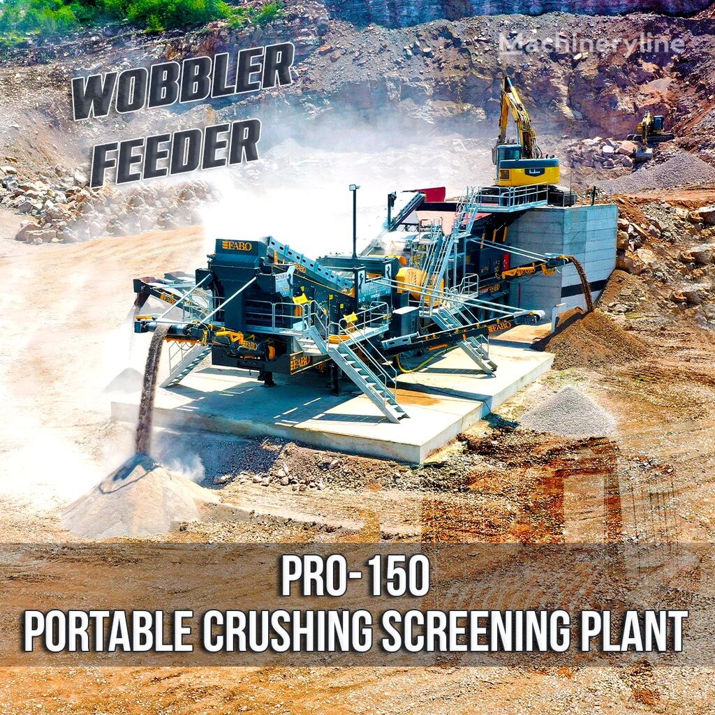 FABO PRO-150 MOBILE CRUSHING SCREENING PLANT WITH WOBBLER FEEDER planta trituradora nueva