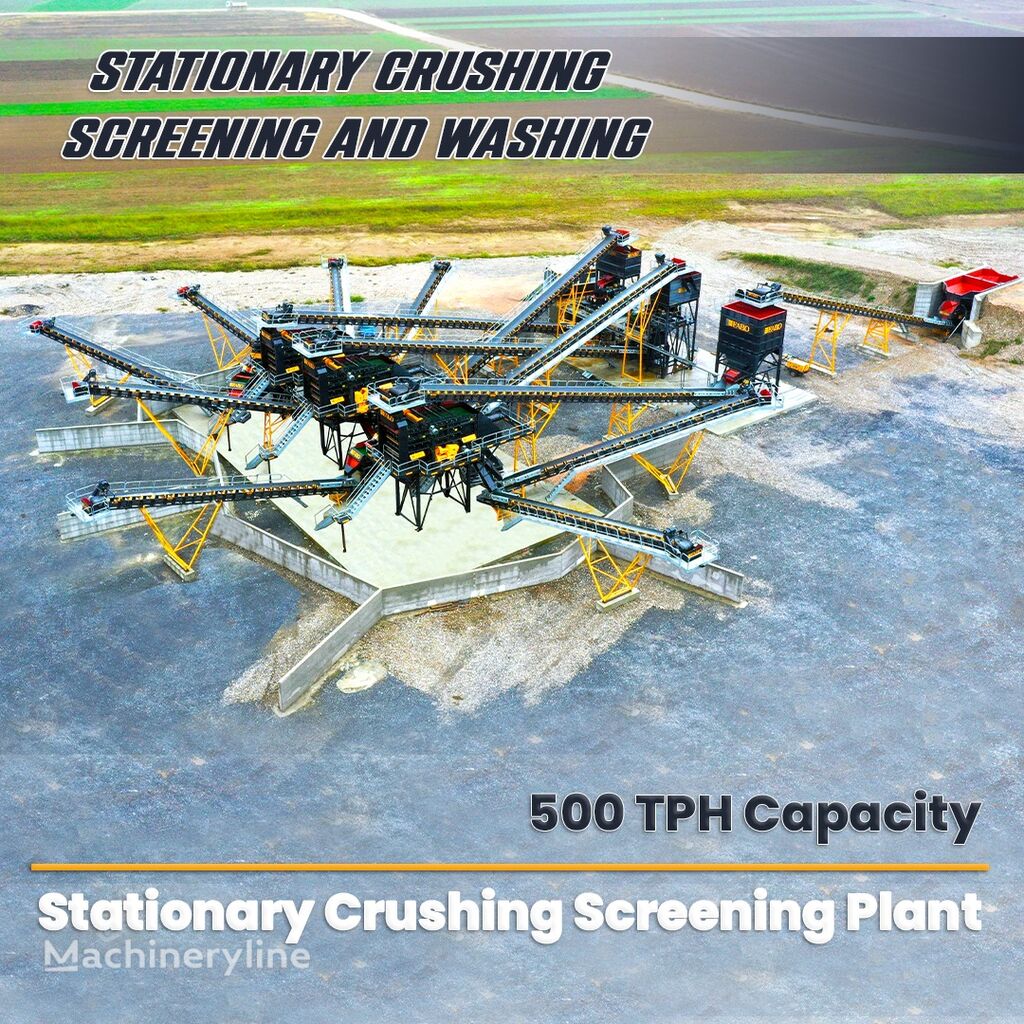 FABO STATIONARY TYPE 500 T/H CRUSHING & SCREENING PLANT  planta trituradora nueva