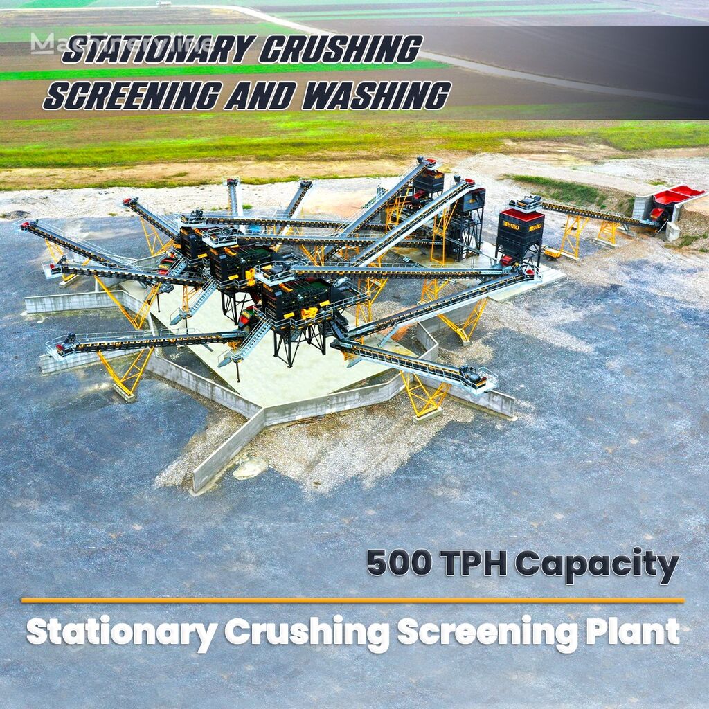 FABO STATIONARY TYPE 500 T/H CRUSHING & SCREENING PLANT  planta trituradora nueva