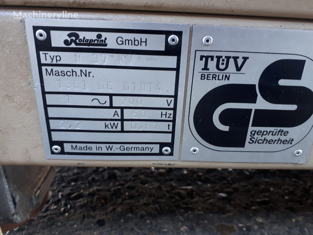 Rotaprint R37KV máquina de impresión offset